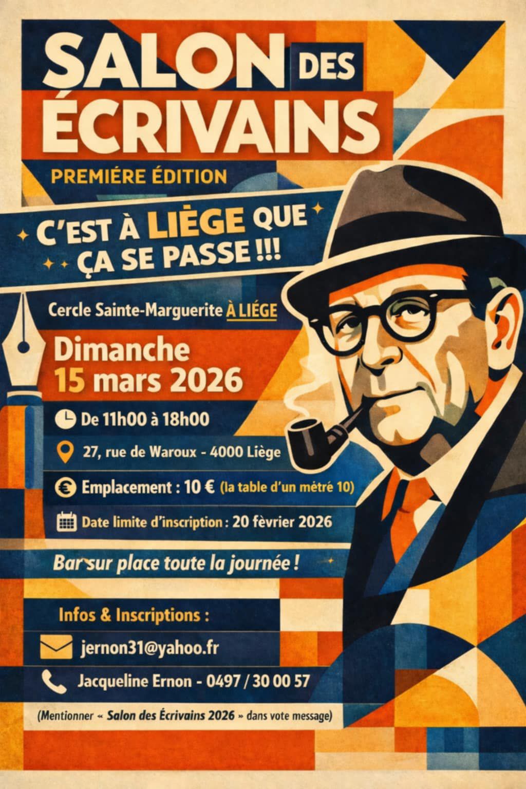 Conteur devant des lumières colorées