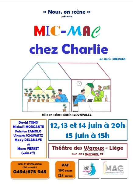 Affiche théâtre silhouettes et cartes