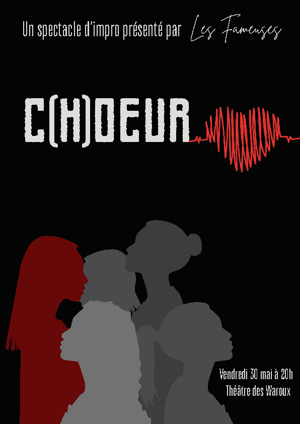 Affiche match d’impro sur scène