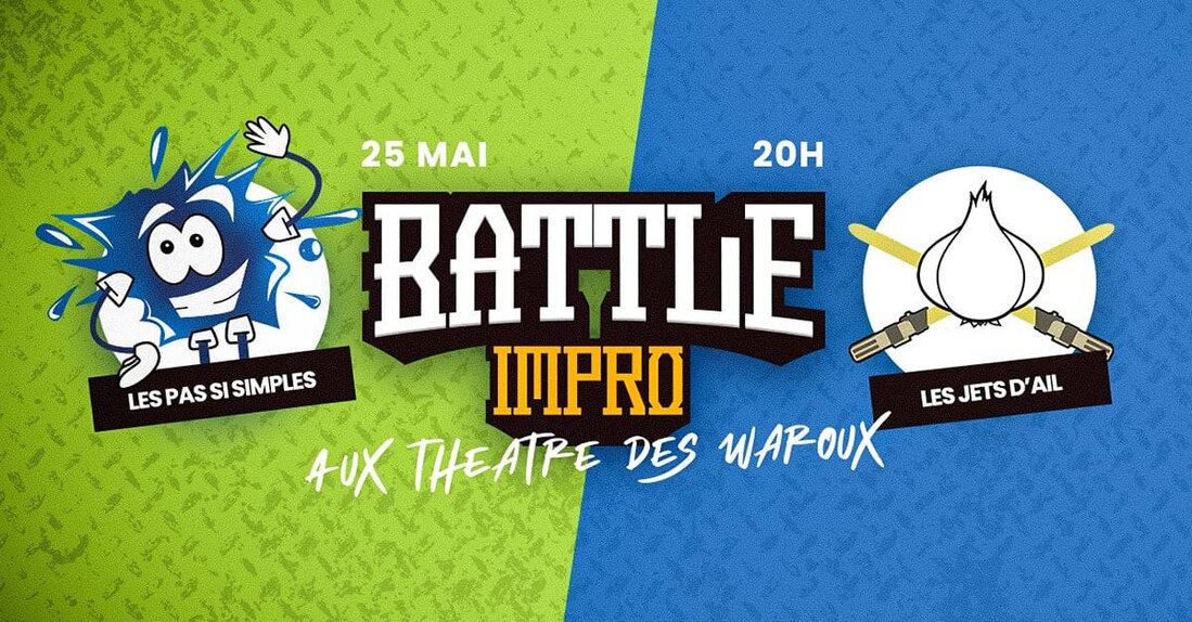 Affiche match d’impro sur scène